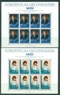 Liechtenstein-1982-Prince-Hans-Adam-Princess-Maria-Aglae-2x-MS-MUH-lot58330