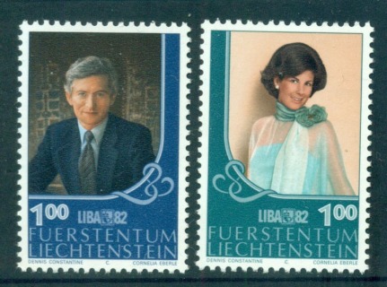 Liechtenstein-1982-Prince-Hans-Adam-Princess-Maria-Aglae-MUH-lot58327