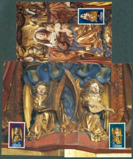 Liechtenstein-1983-Cathederal-Sculptures-3-Maxi-cards-FDI-lot32207