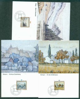 Liechtenstein-1983-Landscape-Paintings-by-Anton-Ender3-Maxi-cards-FDI-lot32204