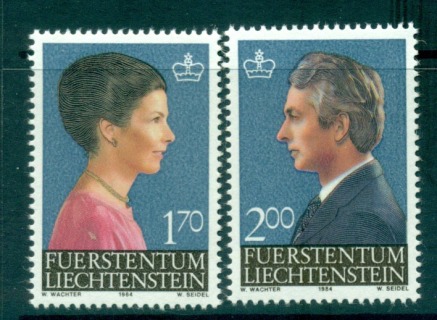 Liechtenstein-1984-Princess-marie-Aglae-Prince-Hans-Adam-MUH-lot58348