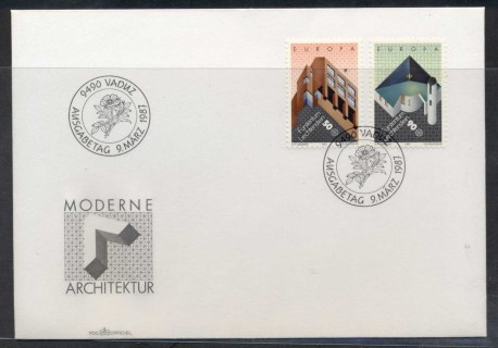 Liechtenstein-1987-Europa-Architecture-FDC