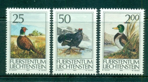 Liechtenstein-1990-Game-Birds-MUH-lot58403