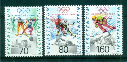 Liechtenstein-1991-Winter-Olympics-Albertville-MUH-lot58415