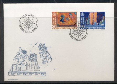 Liechtenstein-1992-Europa-Columbus-Discovery-of-America-FDC