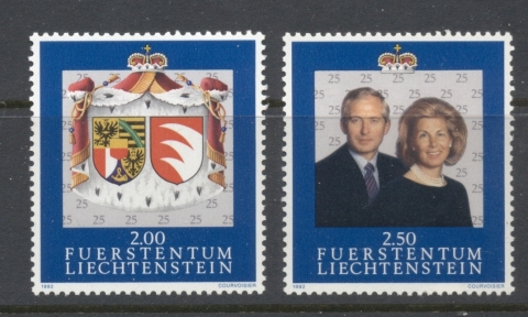 Liechtenstein-1992-Royal-Wedding-Anniversary-MUH