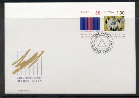 Liechtenstein-1993-Europa-Modern-Art-FDC