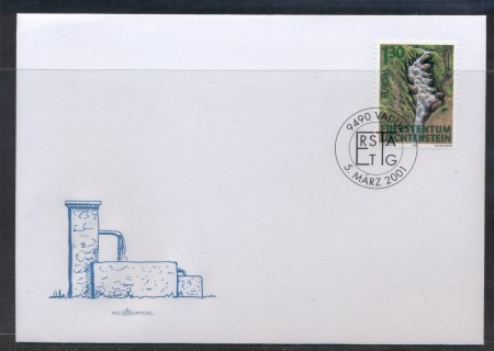 Liechtenstein-2001-Europa-Water-FDC