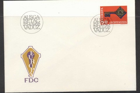 Liechtenstein-1968-Europa-Key-with-Emblem-FDC