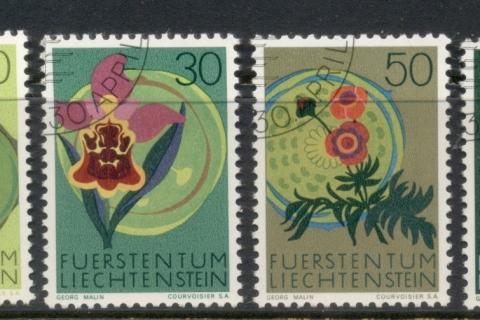 Liechtenstein-1970-Native-Flowers-CTO