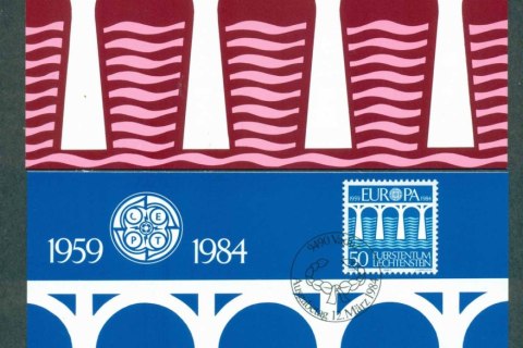 Liechtenstein-1984-Europa-2-Maxi-cards-FDI-lot32198
