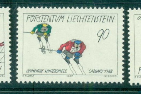 Liechtenstein-1987-Winter-Olympics-Calgary-MUH-lot58380