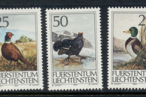 Liechtenstein-1990-Game-Birds-MUH-2