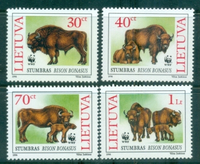 Lithuania-1996 WWF European Bison