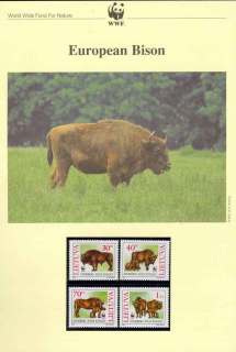 Lithuania-1996 WWF European Bison