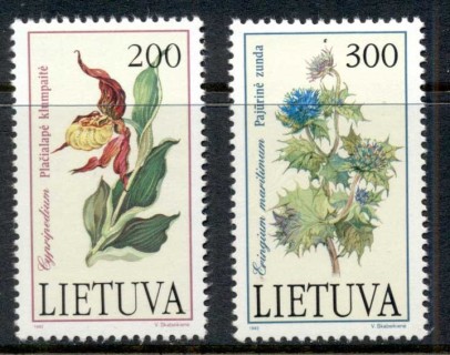 Lithuania-1992-Flowers-MUH