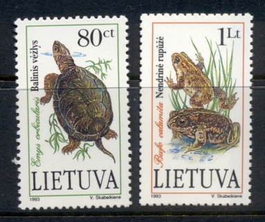 Lithuania-1993-Turtles-Frogs-MUH