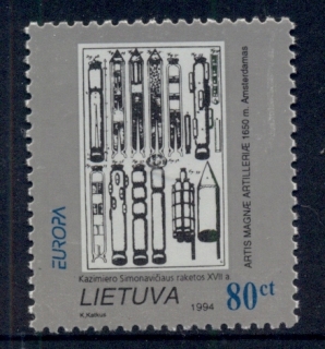 Lithuania-1994-Europa-Historic-Rockets-MUH