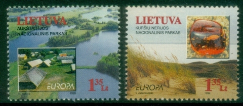Lithuania-1999-EUROPA-Stamps-Nature-Reserves-and-Parks-MUH
