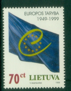Lithuania-1999-The-50th-Anniversary-of-Council-of-Europe-MUH