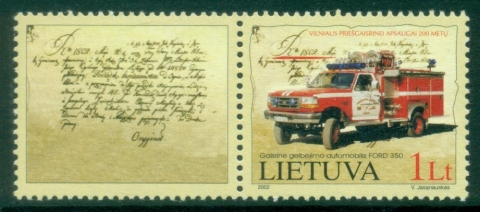 Lithuania-2002-The-200th-Anniversary-of-Fire-Station-in-Vilnius-MUH