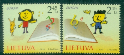 Lithuania-2010-EUROPA-Stamps-Childrens-Books-MUH