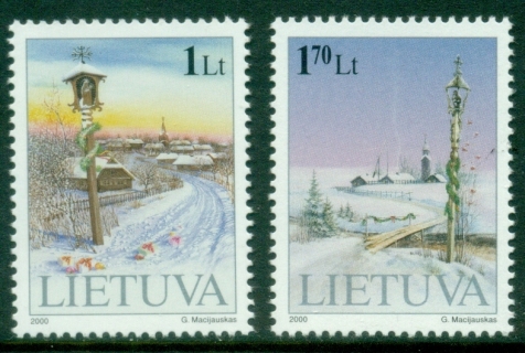 Lithuania-2000-Xmas-new-years-Day-MUH