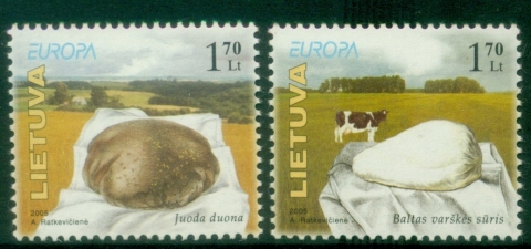 Lithuania-2005-EUROPA-Stamps-Gastronomy-MUH