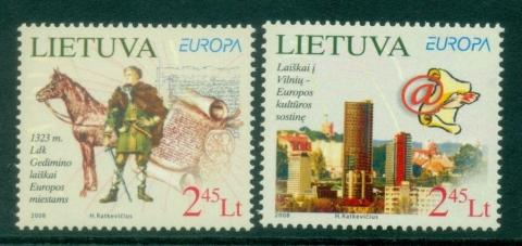 Lithuania-2008-EUROPA-Stamps-Writing-Letters-MUH