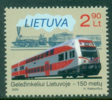 Lithuania-2009-The-150th-Anniversary-of-Railway-in-Lithuania-MUH