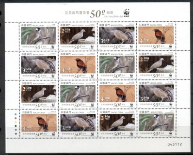 Macau-2011-WWF-Birds-sheet-MUH