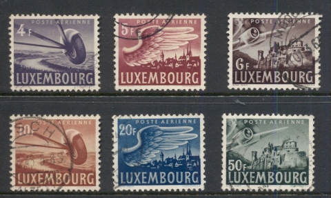 Luxembourg-1946-Air-Mail-Asst-FU