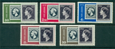 Luxembourg-1952-Air-Post-Stamp-Centenary-MLH-Lot27488