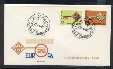 Luxembourg-1968-Europa-Key-with-Emblem-FDC