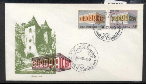 Luxembourg-1969-Europa-Building-FDC