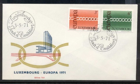 Luxembourg-1971-Europa-Chain-through-O-FDC