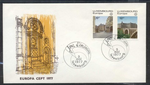 Luxembourg-1977-Europa-Landscapes-FDC