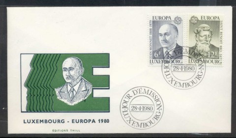 Luxembourg-1980-Europa-Celebrities-FDC