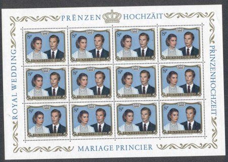 Luxembourg-1981-Wedding-of-Prince-Henri-to-Maria-Theresa-Mestre-sheetlet-MUH