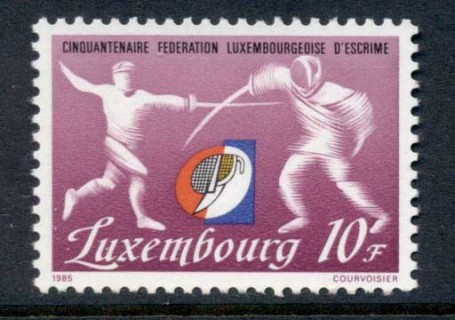 Luxembourg-1985-Fencing-Federation-MUH