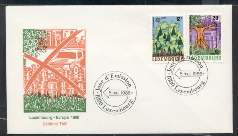 Luxembourg-1986-Europa-Environment-FDC