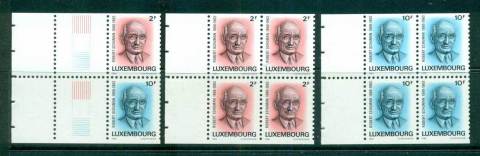 Luxembourg-1986-Robert-Schuman-3x-booklet-panes-MUH-lot58655