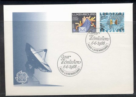 Luxembourg-1988-Europa-Transport-Communication-FDC