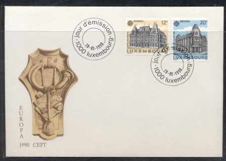 Luxembourg-1990-Europa-Post-Offices-FDC