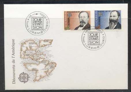 Luxembourg-1992-Europa-Columbus-Discovery-of-America-FDC