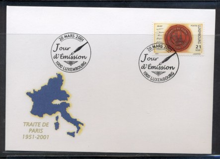 Luxembourg-2001-Coal-Steel-Treaty-FDC