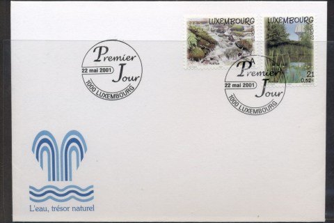 Luxembourg-2001-Europa-Water-FDC