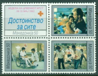 Macedonia-1993-Red-Cross-Week-MUH