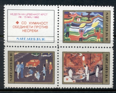 Macedonia-1992-Red-Cross-Week-MUH