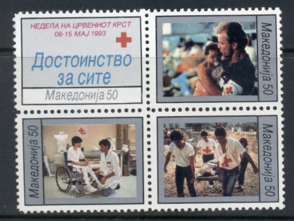 Macedonia-1993-Red-Cross-Week-MUH